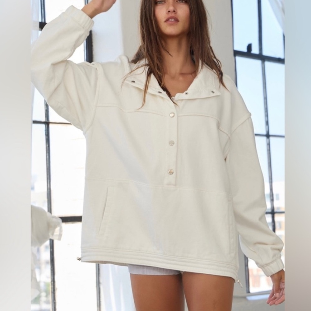 New Alonaturals White Cotton Pullover